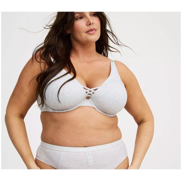 torrid Other - Torrid XO Plunge Push-Up Bra Grey NWT 44F